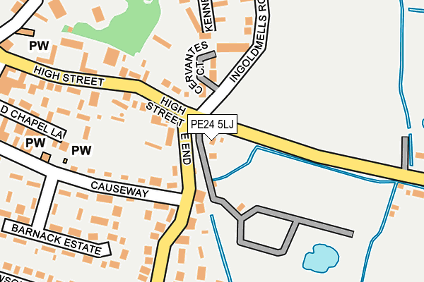 PE24 5LJ map - OS OpenMap – Local (Ordnance Survey)