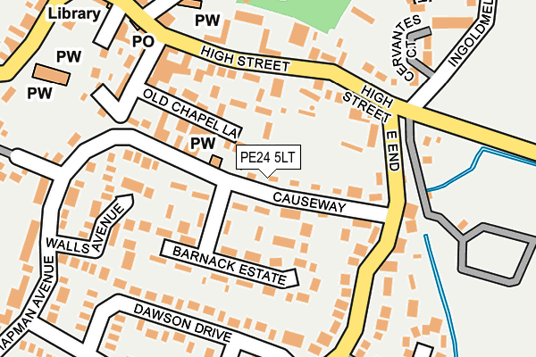 PE24 5LT map - OS OpenMap – Local (Ordnance Survey)