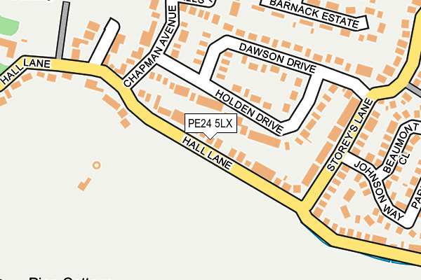 PE24 5LX map - OS OpenMap – Local (Ordnance Survey)