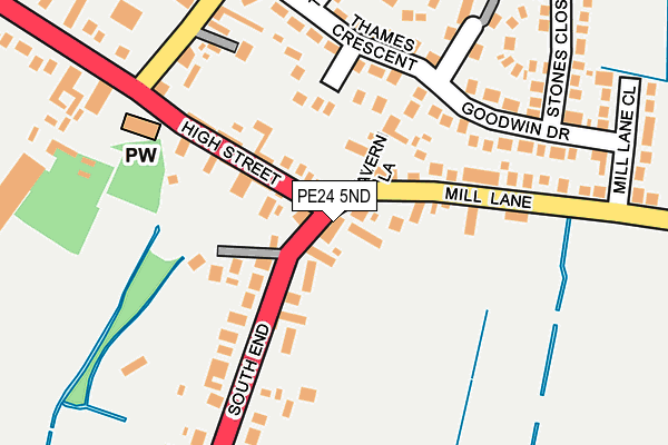 PE24 5ND map - OS OpenMap – Local (Ordnance Survey)