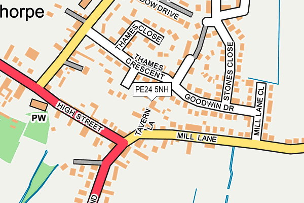 PE24 5NH map - OS OpenMap – Local (Ordnance Survey)