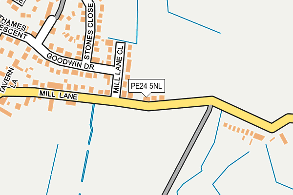 PE24 5NL map - OS OpenMap – Local (Ordnance Survey)