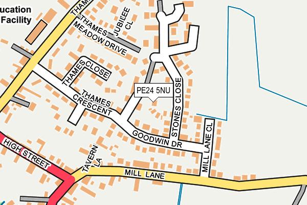 PE24 5NU map - OS OpenMap – Local (Ordnance Survey)