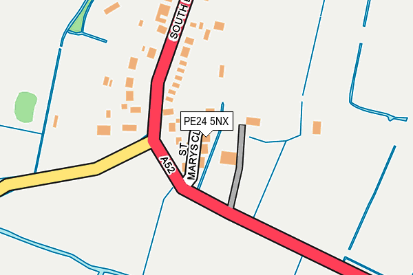 PE24 5NX map - OS OpenMap – Local (Ordnance Survey)