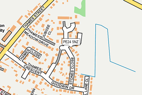 PE24 5NZ map - OS OpenMap – Local (Ordnance Survey)