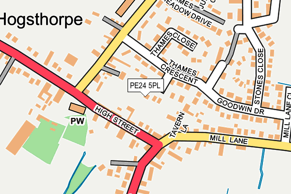 PE24 5PL map - OS OpenMap – Local (Ordnance Survey)