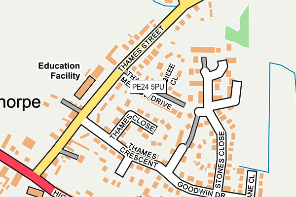 PE24 5PU map - OS OpenMap – Local (Ordnance Survey)