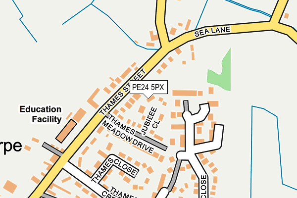 PE24 5PX map - OS OpenMap – Local (Ordnance Survey)