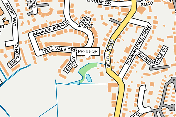 PE24 5QR map - OS OpenMap – Local (Ordnance Survey)