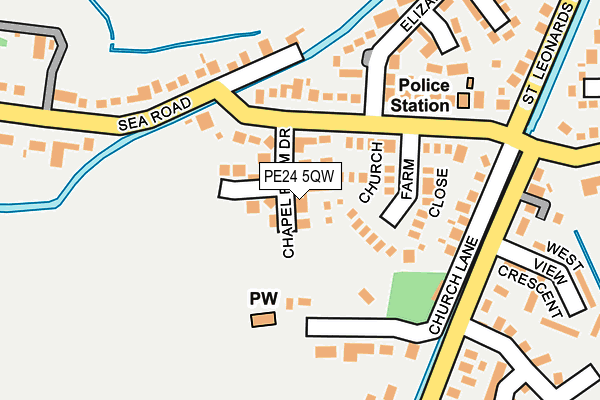 PE24 5QW map - OS OpenMap – Local (Ordnance Survey)