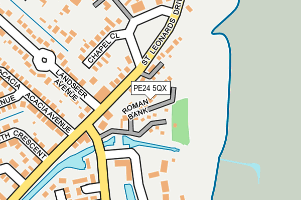 PE24 5QX map - OS OpenMap – Local (Ordnance Survey)