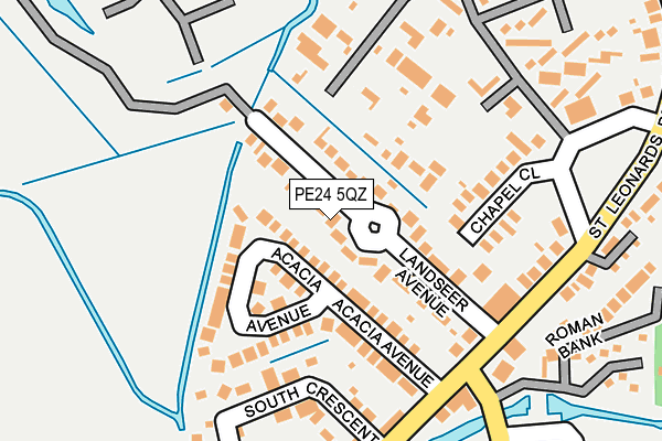 PE24 5QZ map - OS OpenMap – Local (Ordnance Survey)
