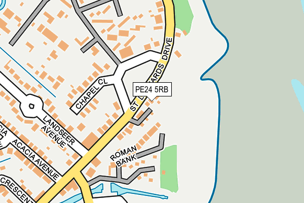 PE24 5RB map - OS OpenMap – Local (Ordnance Survey)