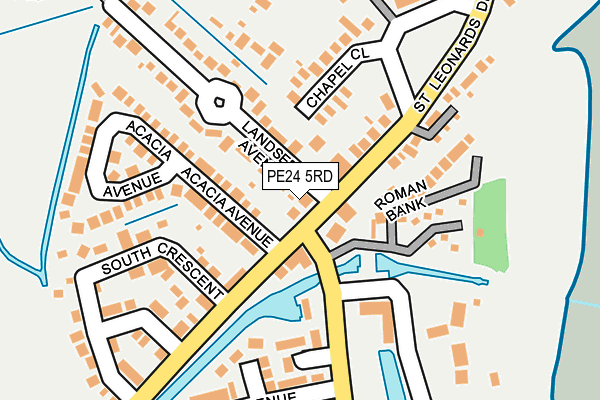 PE24 5RD map - OS OpenMap – Local (Ordnance Survey)