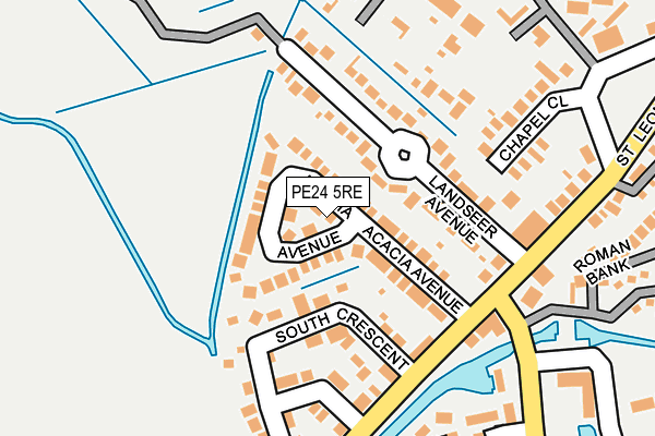 PE24 5RE map - OS OpenMap – Local (Ordnance Survey)