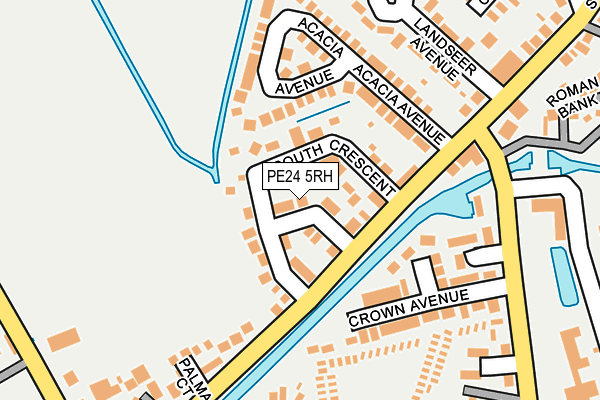 PE24 5RH map - OS OpenMap – Local (Ordnance Survey)