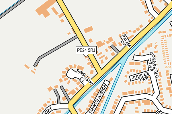 PE24 5RJ map - OS OpenMap – Local (Ordnance Survey)