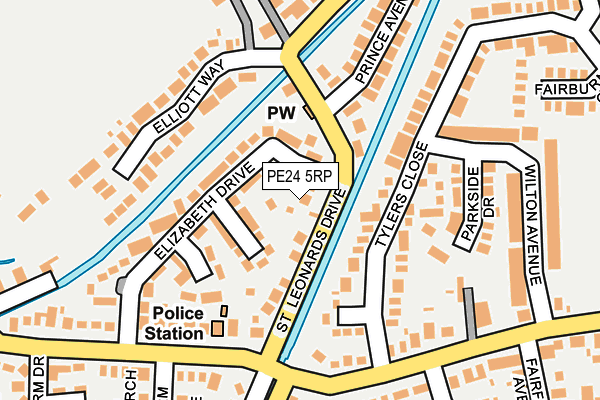 PE24 5RP map - OS OpenMap – Local (Ordnance Survey)