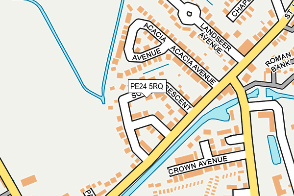 PE24 5RQ map - OS OpenMap – Local (Ordnance Survey)