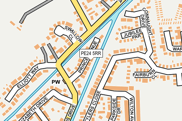 PE24 5RR map - OS OpenMap – Local (Ordnance Survey)