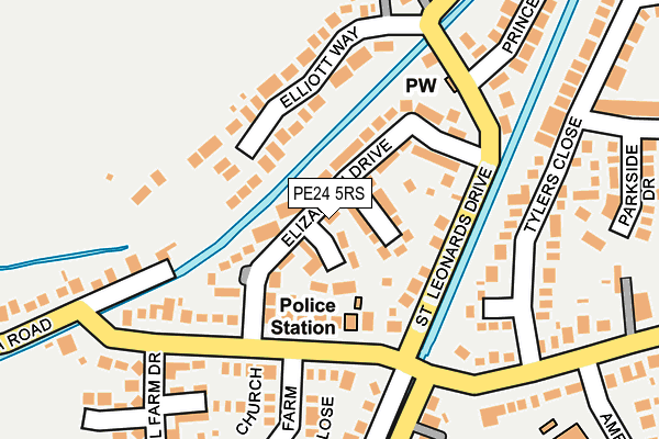 PE24 5RS map - OS OpenMap – Local (Ordnance Survey)