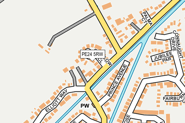 PE24 5RW map - OS OpenMap – Local (Ordnance Survey)