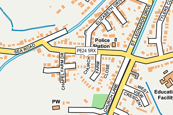PE24 5RX map - OS OpenMap – Local (Ordnance Survey)