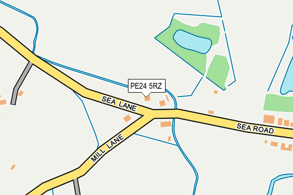 PE24 5RZ map - OS OpenMap – Local (Ordnance Survey)