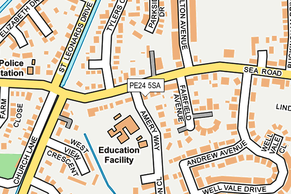 PE24 5SA map - OS OpenMap – Local (Ordnance Survey)