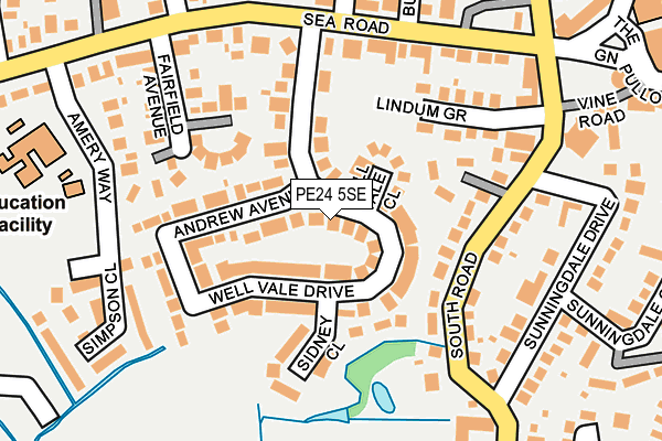 PE24 5SE map - OS OpenMap – Local (Ordnance Survey)