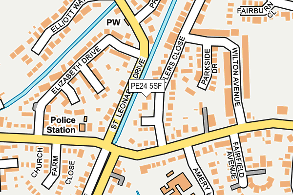 PE24 5SF map - OS OpenMap – Local (Ordnance Survey)