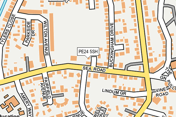 PE24 5SH map - OS OpenMap – Local (Ordnance Survey)