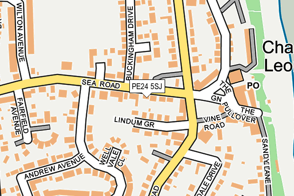 PE24 5SJ map - OS OpenMap – Local (Ordnance Survey)