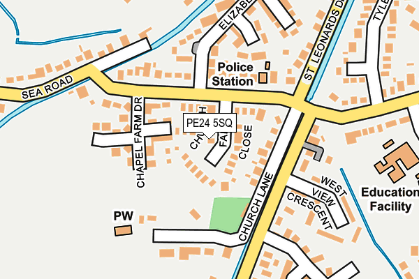 PE24 5SQ map - OS OpenMap – Local (Ordnance Survey)