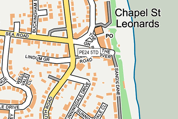 PE24 5TD map - OS OpenMap – Local (Ordnance Survey)