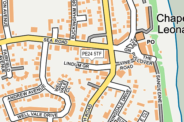 PE24 5TF map - OS OpenMap – Local (Ordnance Survey)