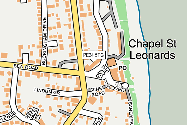 PE24 5TG map - OS OpenMap – Local (Ordnance Survey)