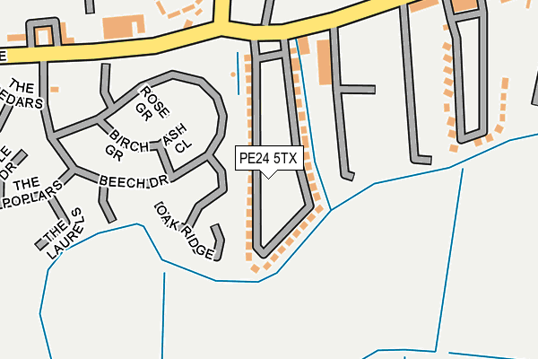 PE24 5TX map - OS OpenMap – Local (Ordnance Survey)