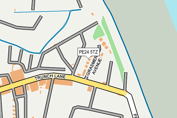 PE24 5TZ map - OS OpenMap – Local (Ordnance Survey)