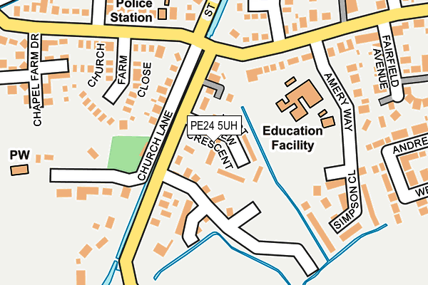 PE24 5UH map - OS OpenMap – Local (Ordnance Survey)