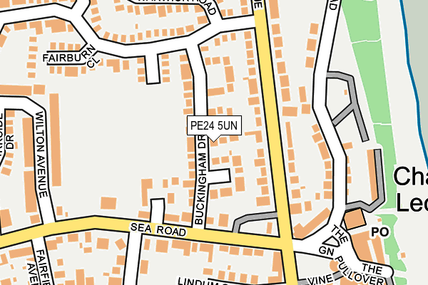 PE24 5UN map - OS OpenMap – Local (Ordnance Survey)