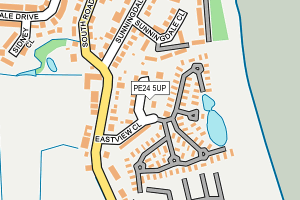 PE24 5UP map - OS OpenMap – Local (Ordnance Survey)