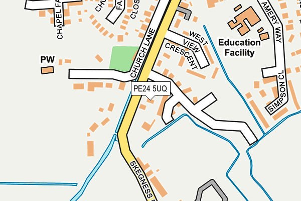 PE24 5UQ map - OS OpenMap – Local (Ordnance Survey)