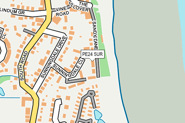 PE24 5UR map - OS OpenMap – Local (Ordnance Survey)