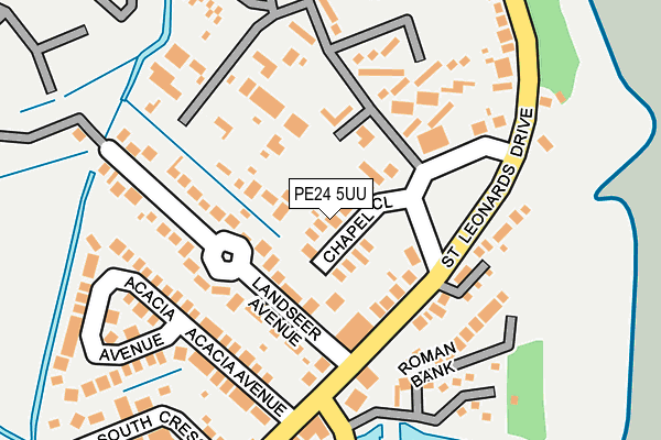 PE24 5UU map - OS OpenMap – Local (Ordnance Survey)