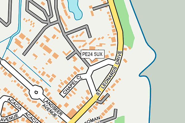 PE24 5UX map - OS OpenMap – Local (Ordnance Survey)