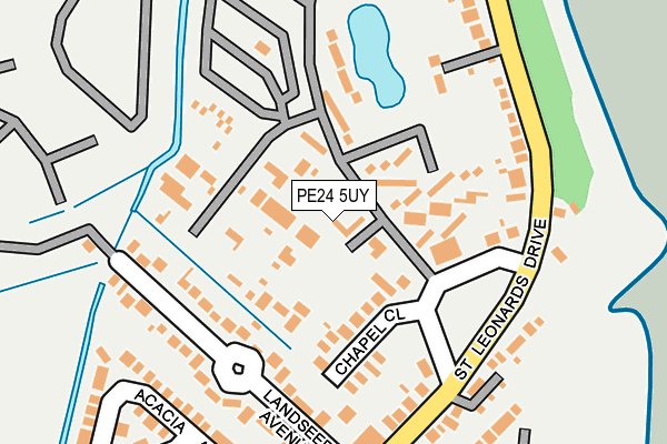 PE24 5UY map - OS OpenMap – Local (Ordnance Survey)