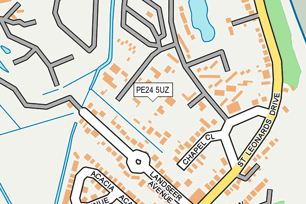 PE24 5UZ map - OS OpenMap – Local (Ordnance Survey)