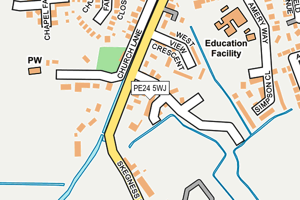 PE24 5WJ map - OS OpenMap – Local (Ordnance Survey)