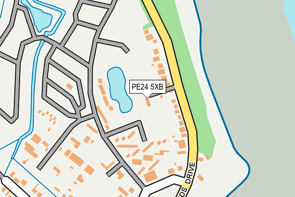 PE24 5XB map - OS OpenMap – Local (Ordnance Survey)